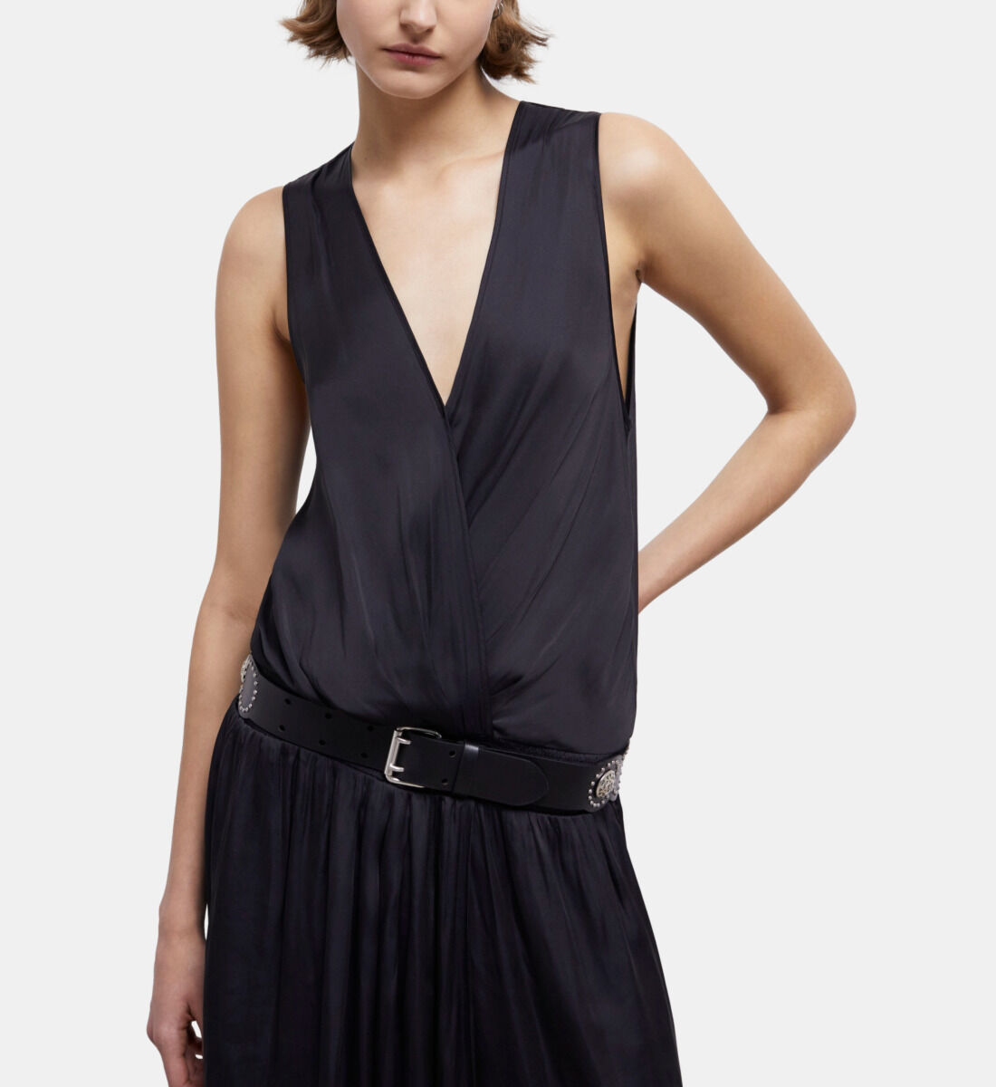 Long black deals satin dress