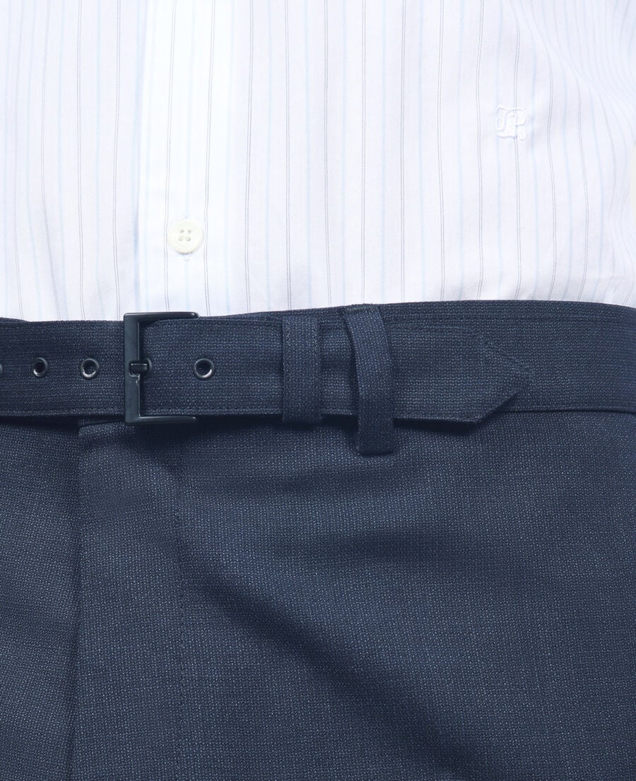 The Kooples MEN NAVY navy blue wool suit trousers