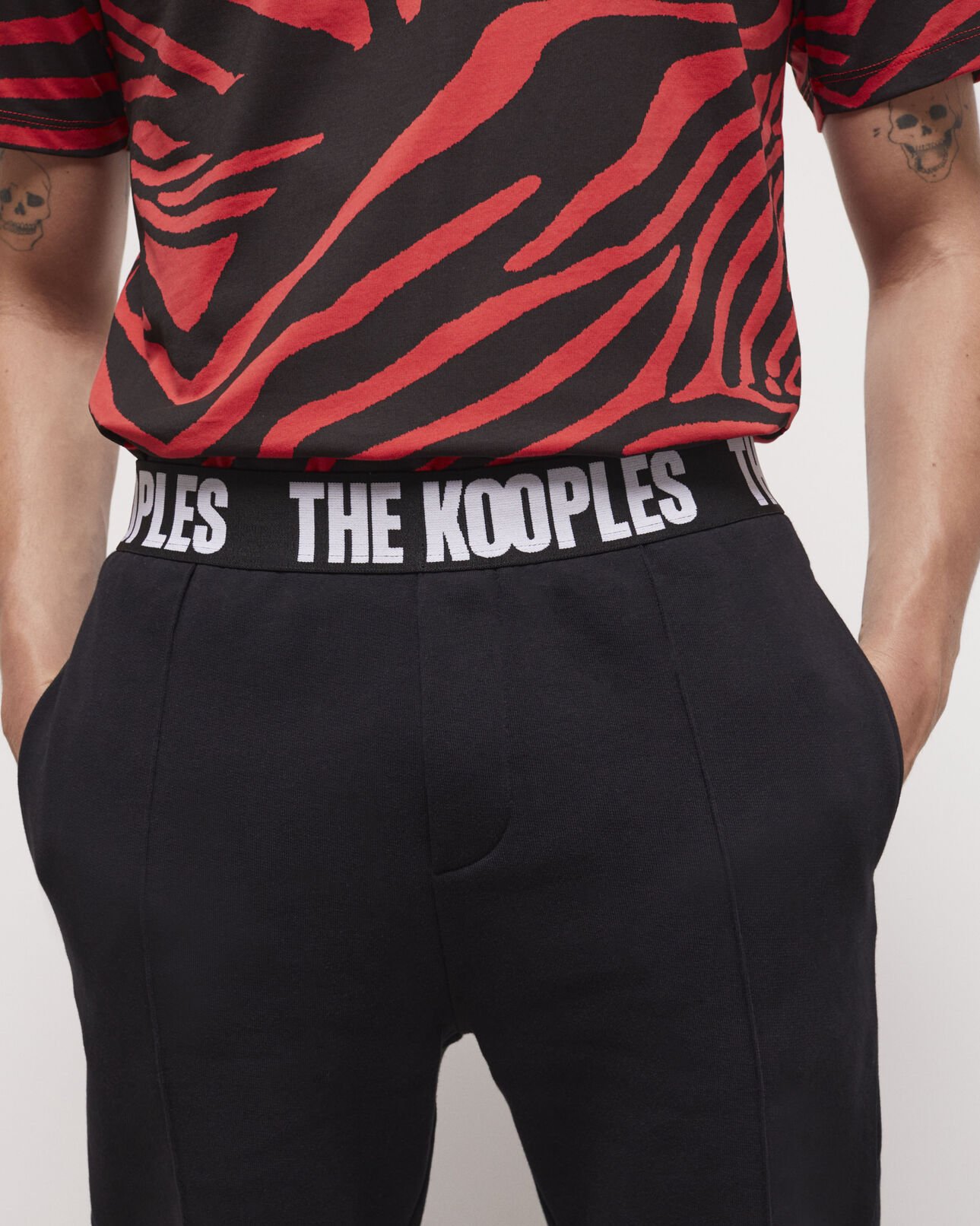 The Kooples HOMME BLACK pantalon logo the kooples noir