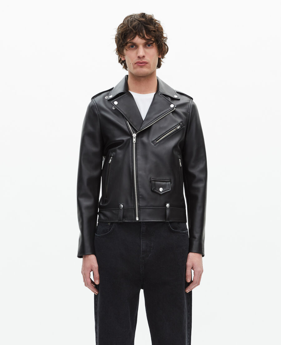 The Kooples HERREN BLACK schwarze bikerjacke aus leder