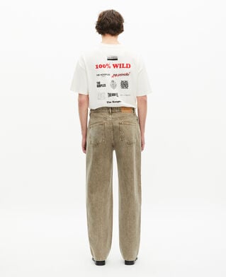 The Kooples MEN OLIVE_01 straight-cut olive jeans