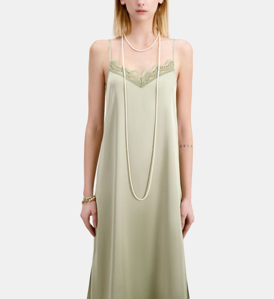 Light green hot sale slip dress