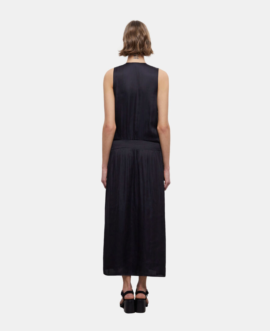 long black satin dress