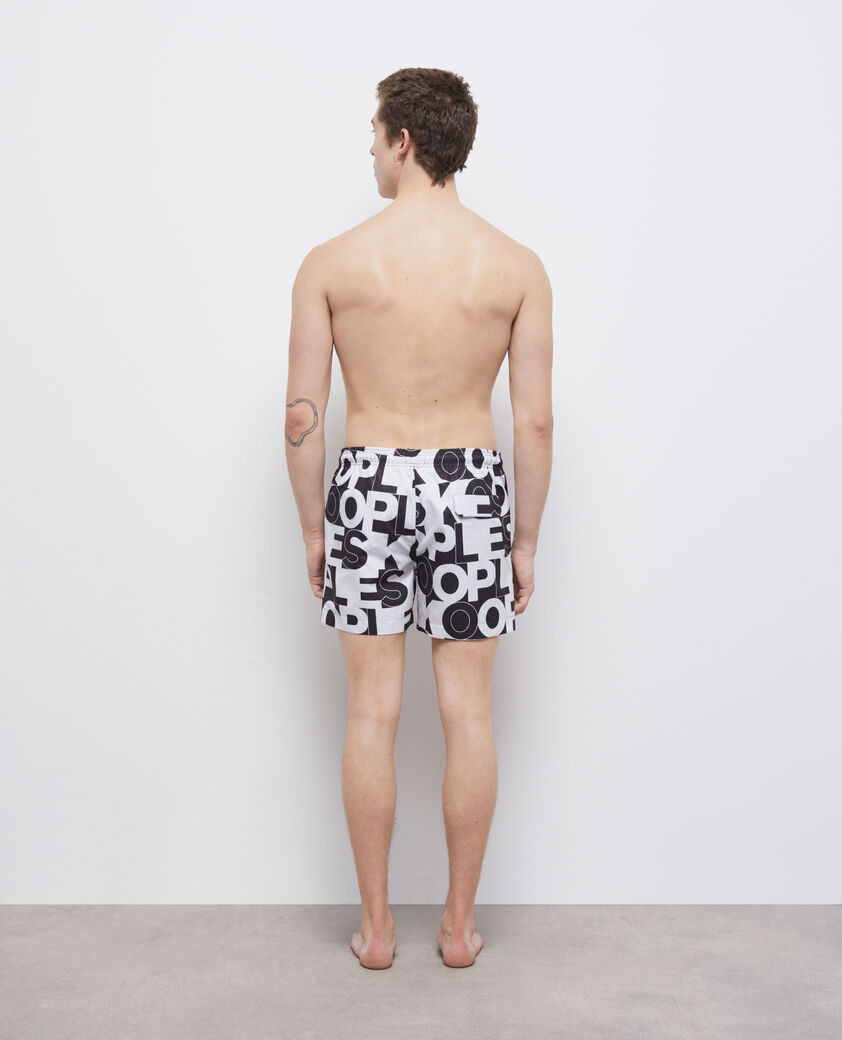 The Kooples MEN BLACK swim shorts with logo