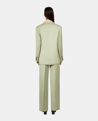 The Kooples FEMME KAKI GREY veste tailleur en lin vert clair