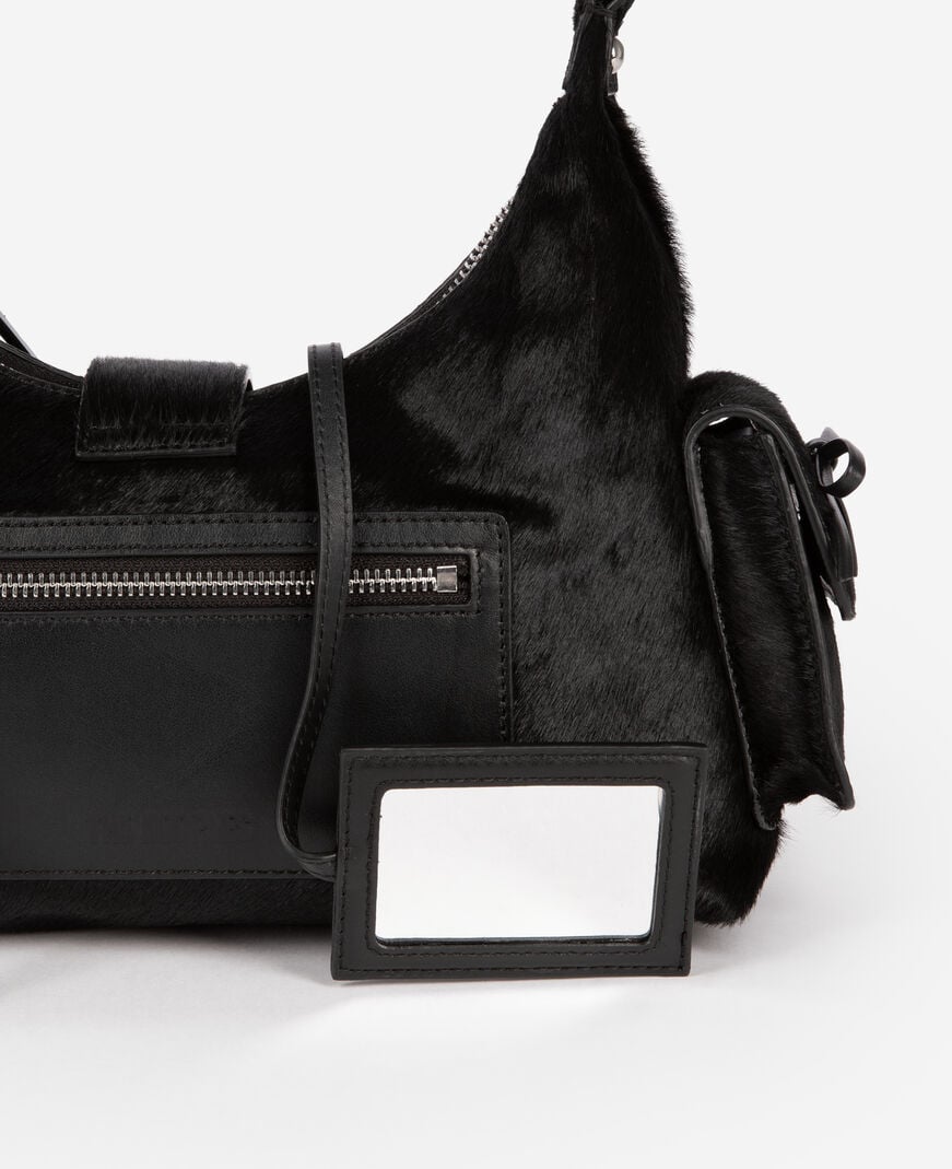 The Kooples FEMME BLACK sac amelia en effet poulain noir