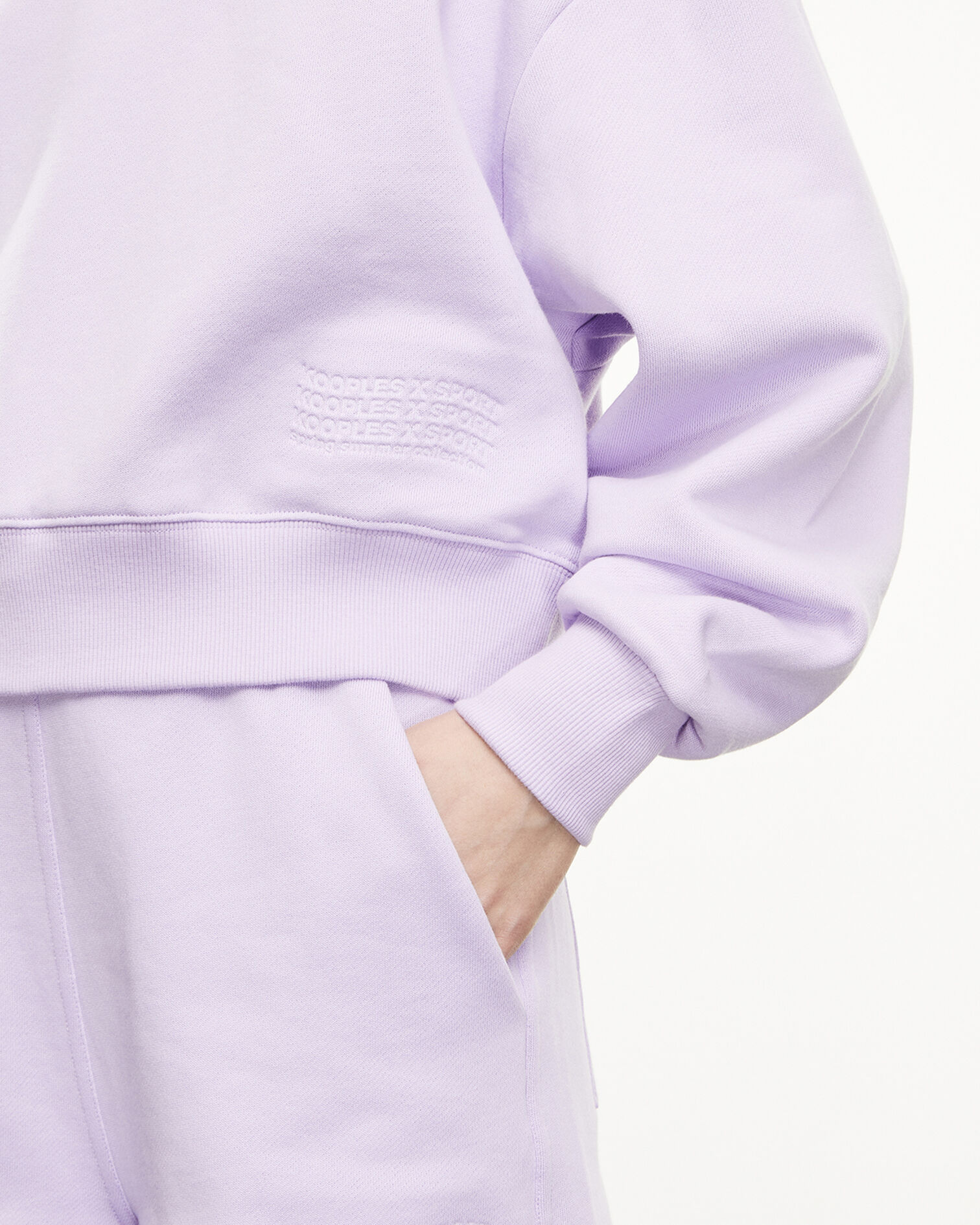 Sudadera violeta logotipo ola repujado, LIGHT PURPLE, hi-res image number null