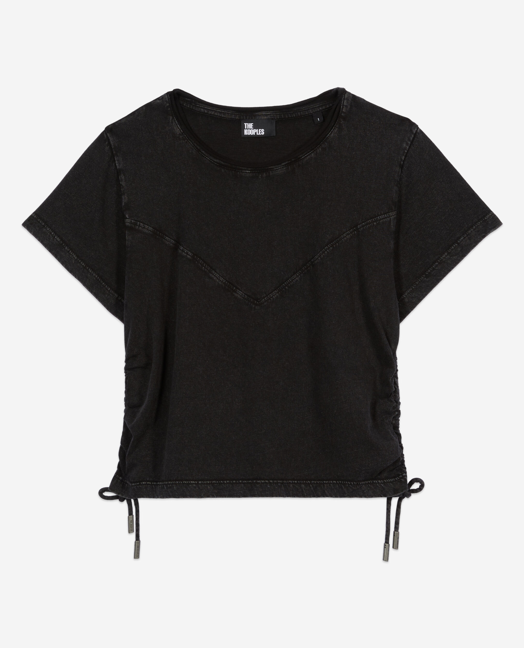 Camiseta negra lazo, BLACK WASHED, hi-res image number null