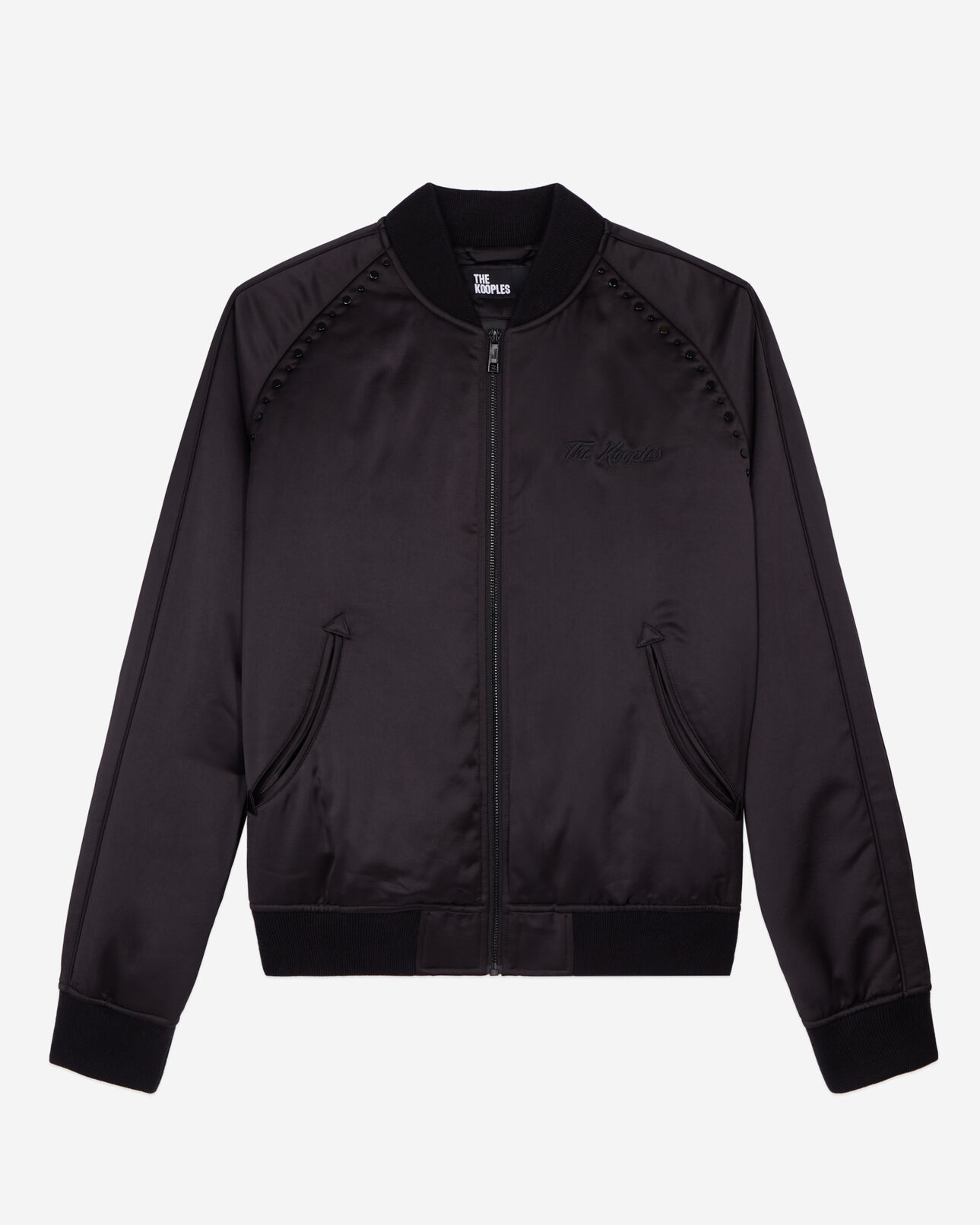 The Kooples MEN BLACK black jacket with wild tiger embroidery