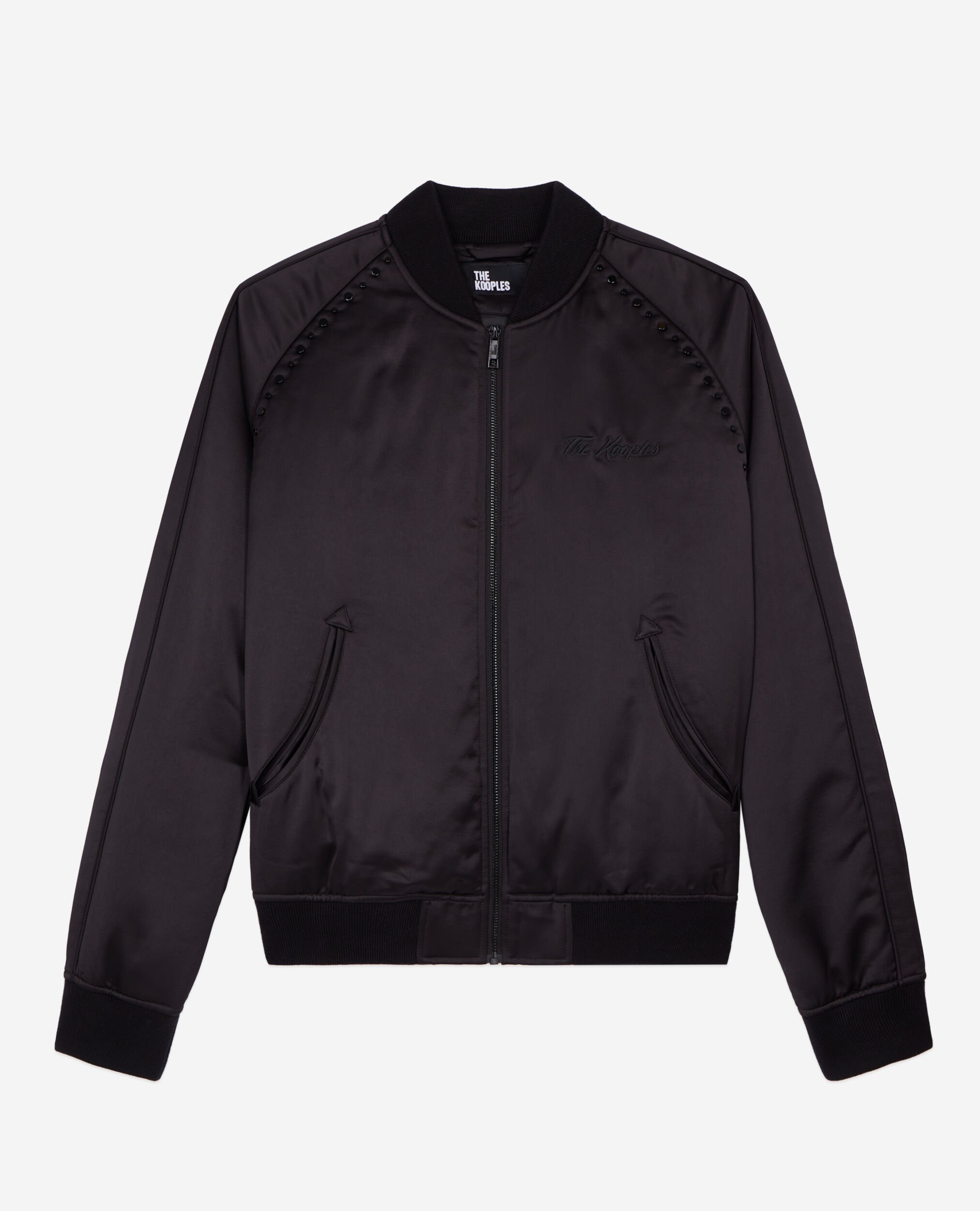 Black jacket with Wild tiger embroidery, BLACK, hi-res image number null