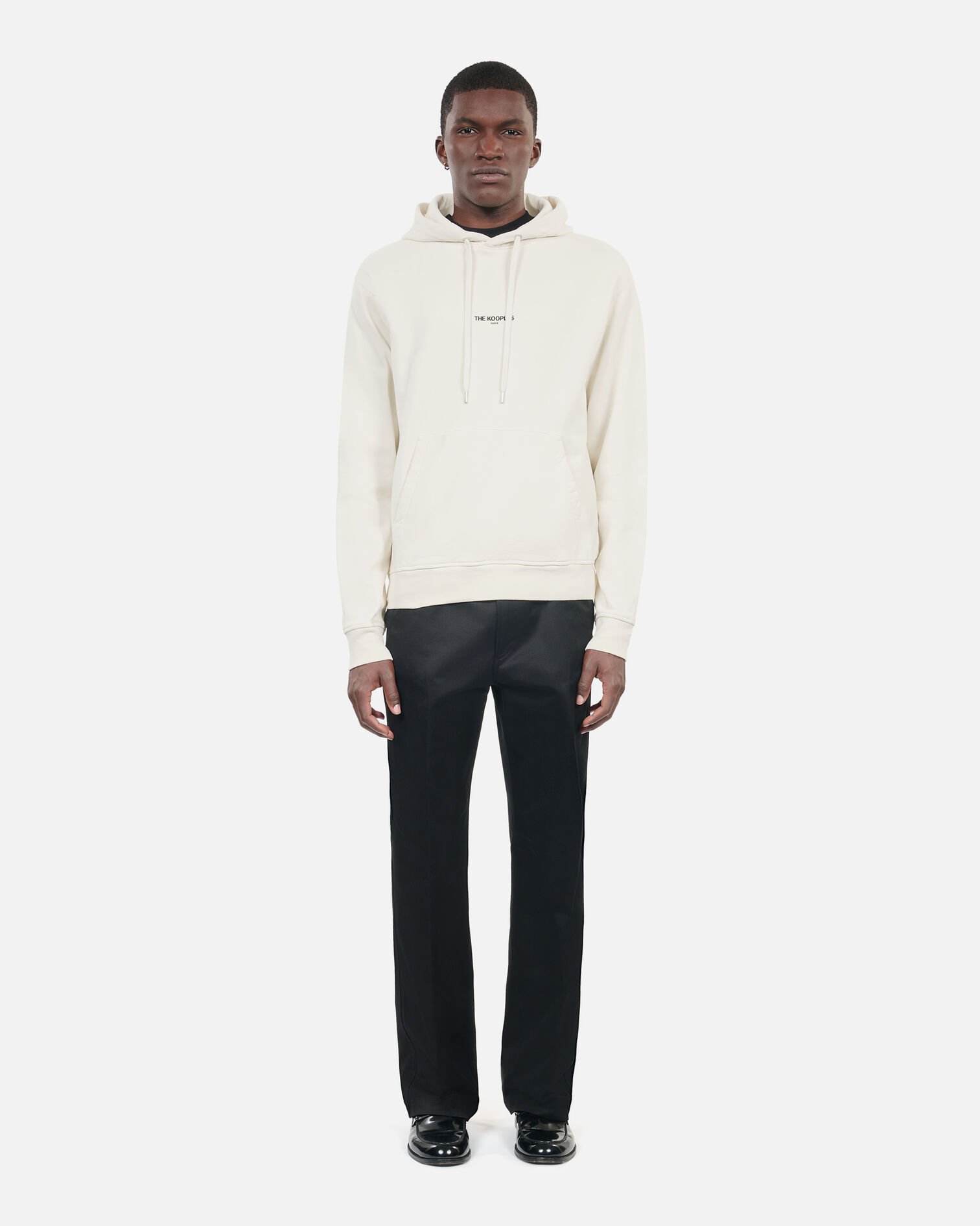 Black logo hoodie, OFF WHITE, hi-res image number null