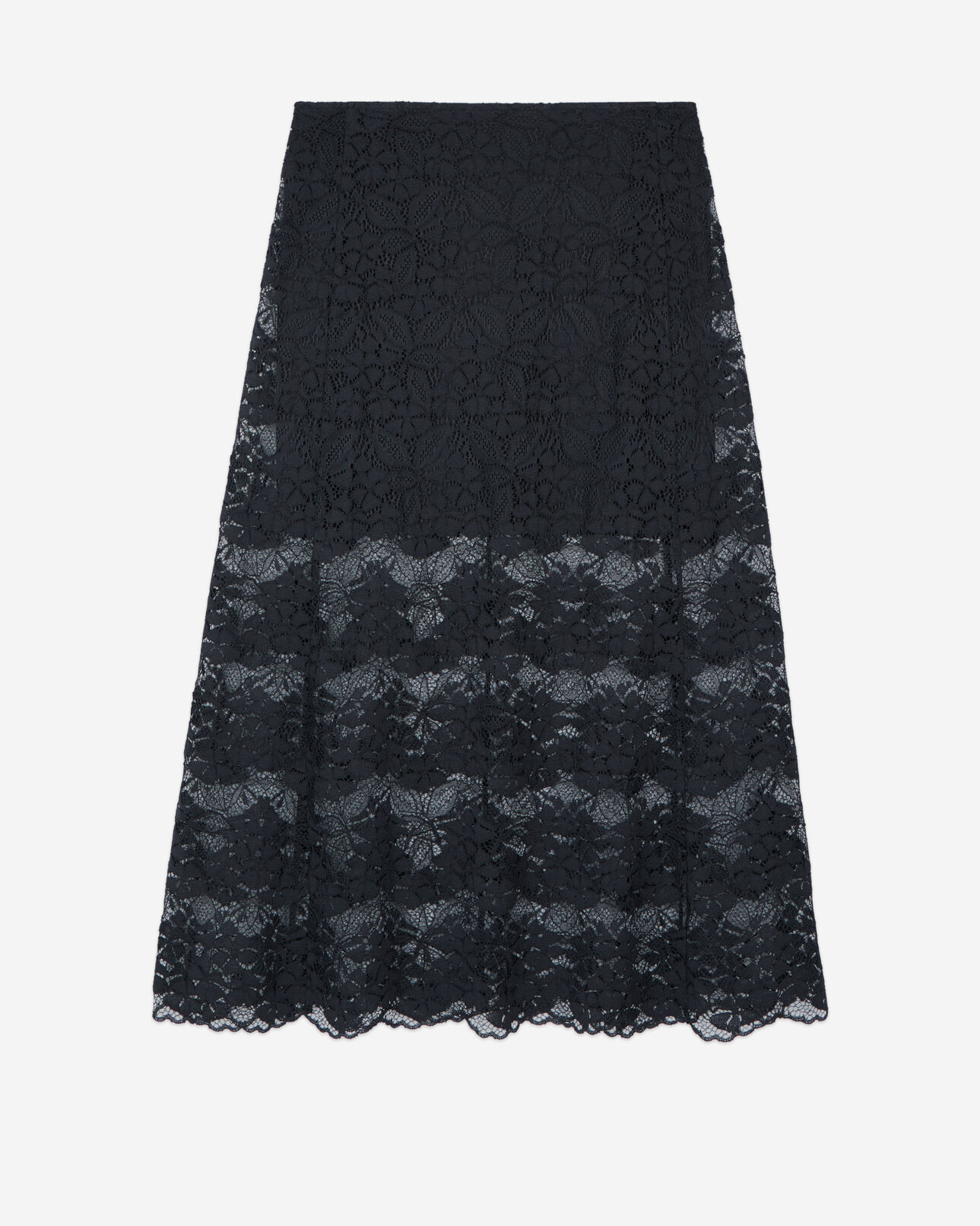 The Kooples FEMME BLACK jupe longue en dentelle noire