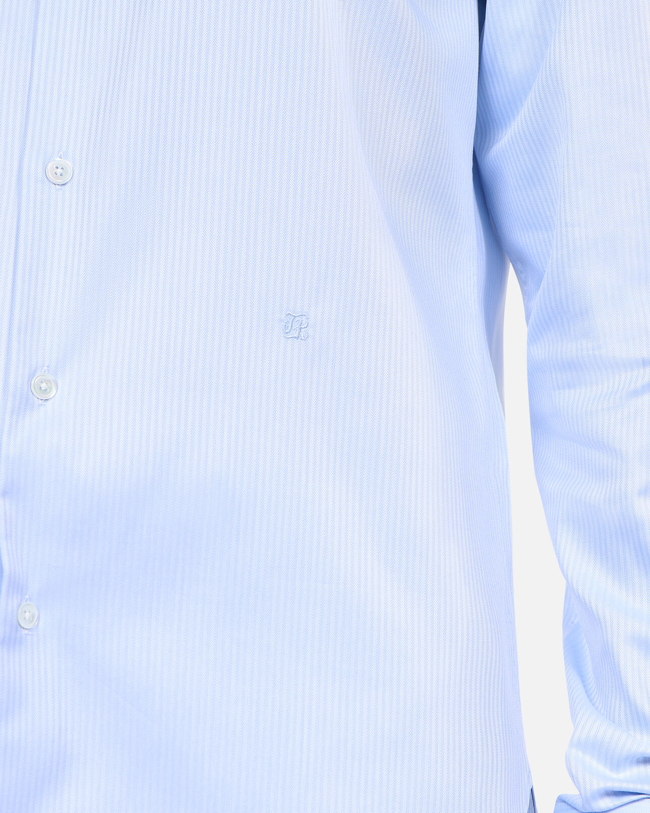 The Kooples H BLUE WHITE blue herringbone striped formal shirt