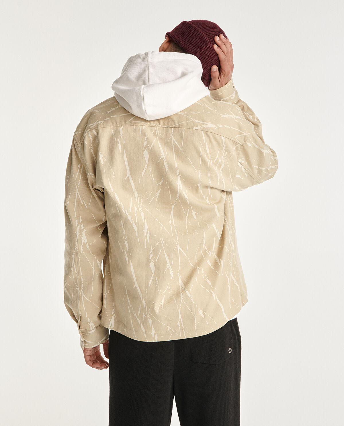 Beige striped cotton shirt with breast pocket The Kooples