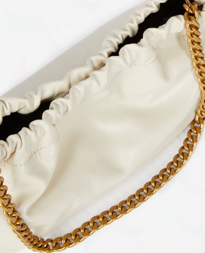 The Kooples FEMME ECRU sac taylor en cuir recycl&eacute; &eacute;cru