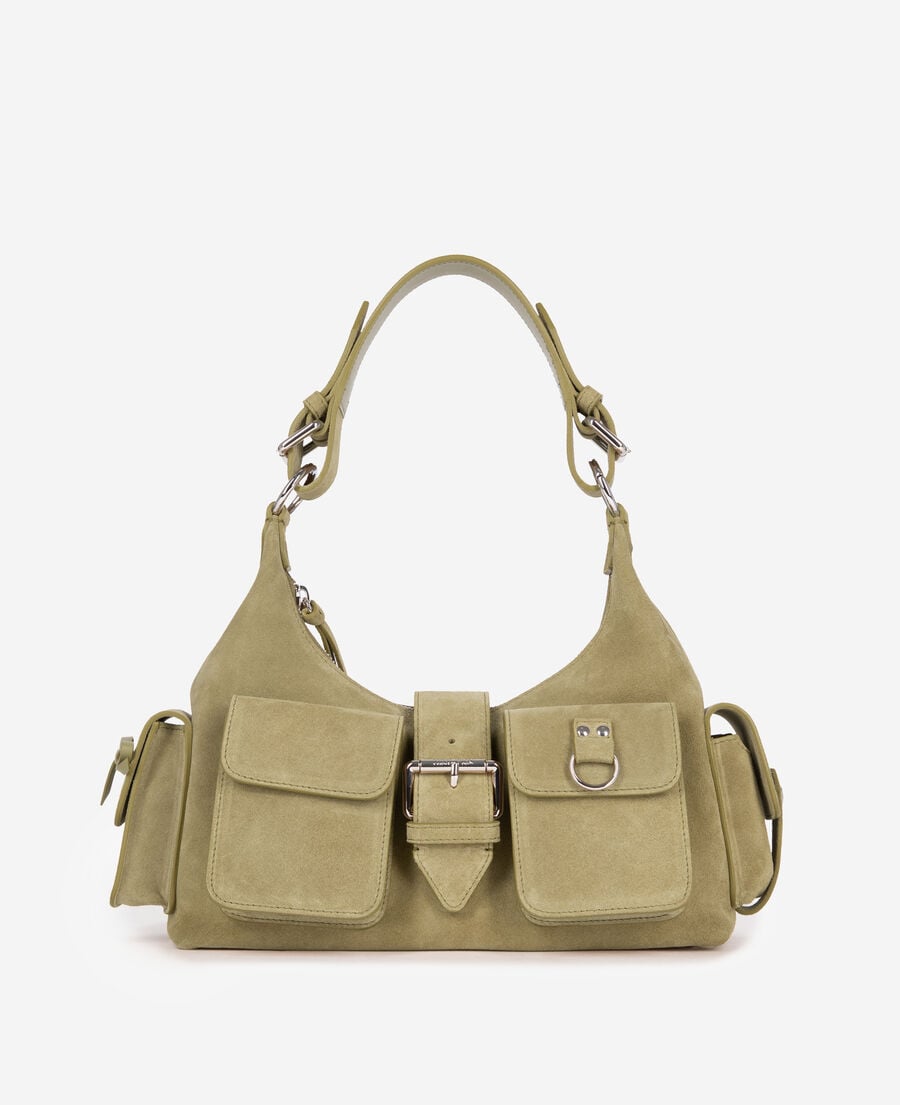 The Kooples WOMEN CAMEL amelia bag in camel suede leather