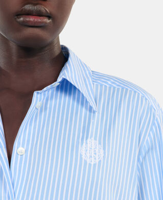 The Kooples WOMEN BLUE WHITE short striped shirt