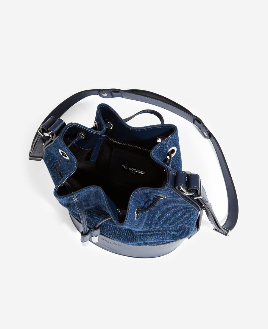 medium tina bag in dark blue denim