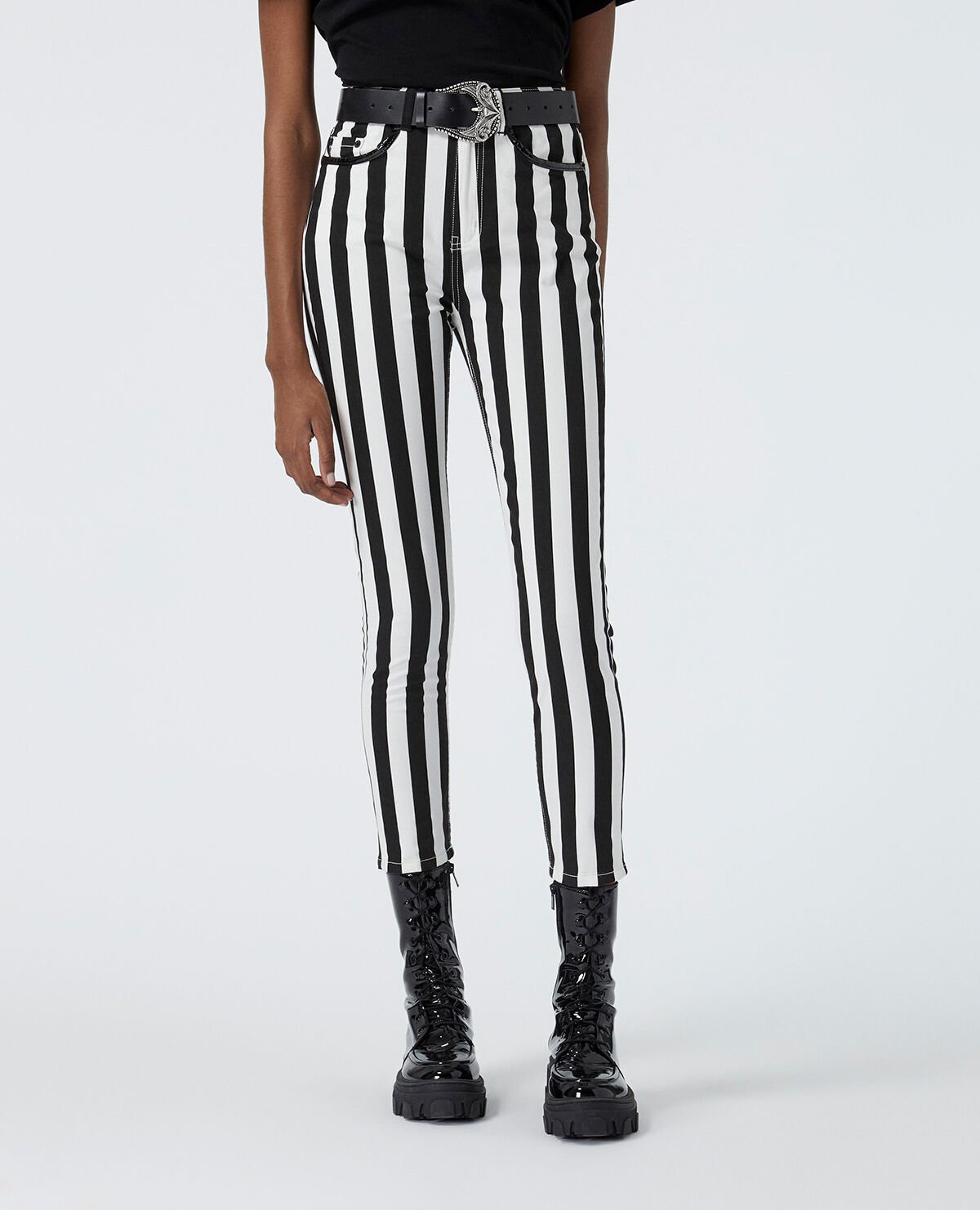 Striped womens best sale jeans