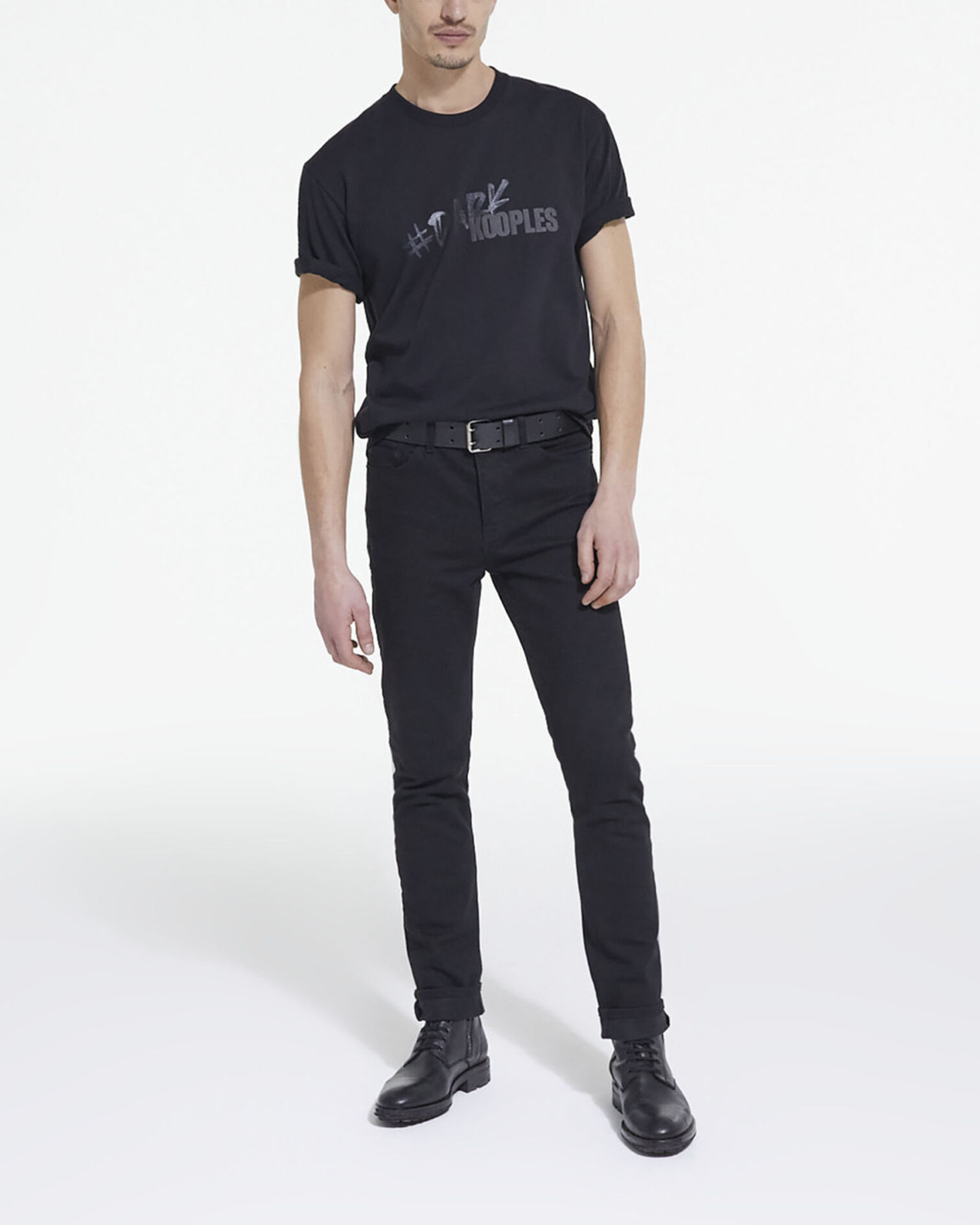 The Kooples logo T-shirt, BLACK, hi-res image number null