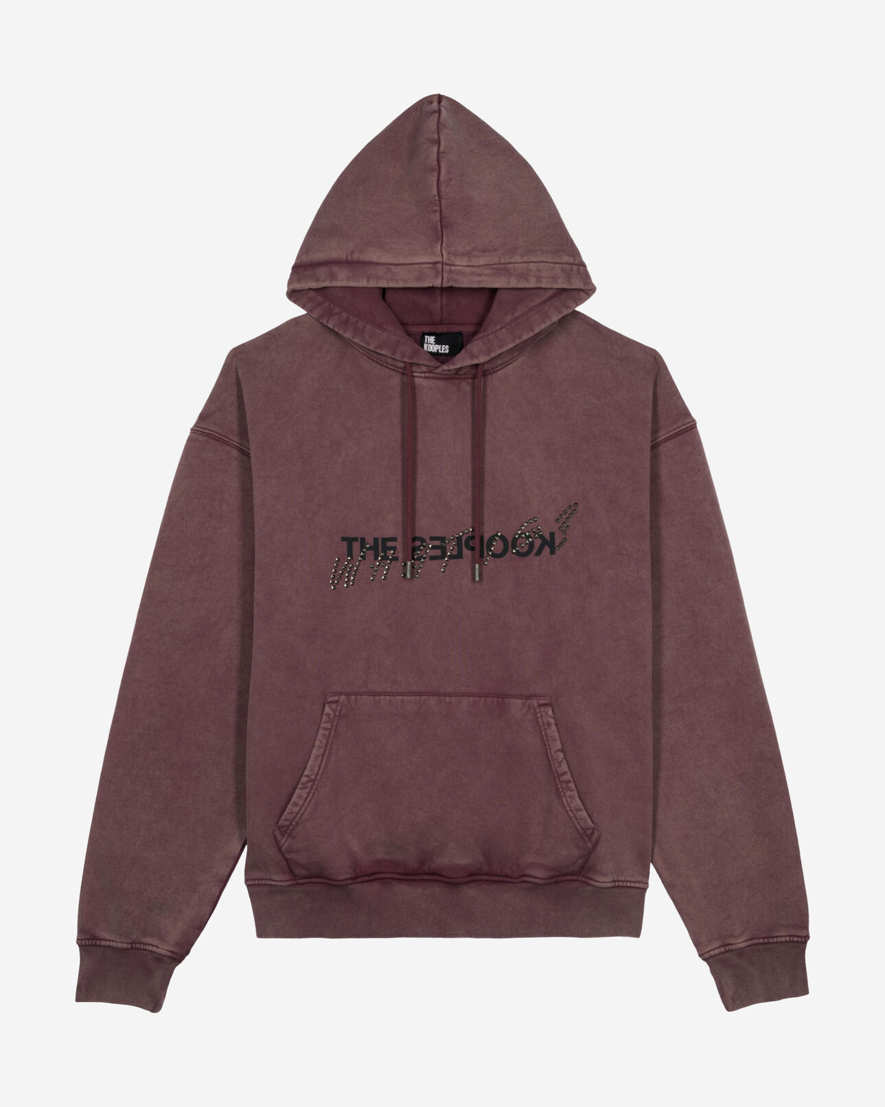 The Kooples MEN FIGUE burgundy what is hooded sweatshirt