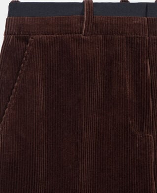 The Kooples F BROWN brown corduroy straight-leg tailored pants