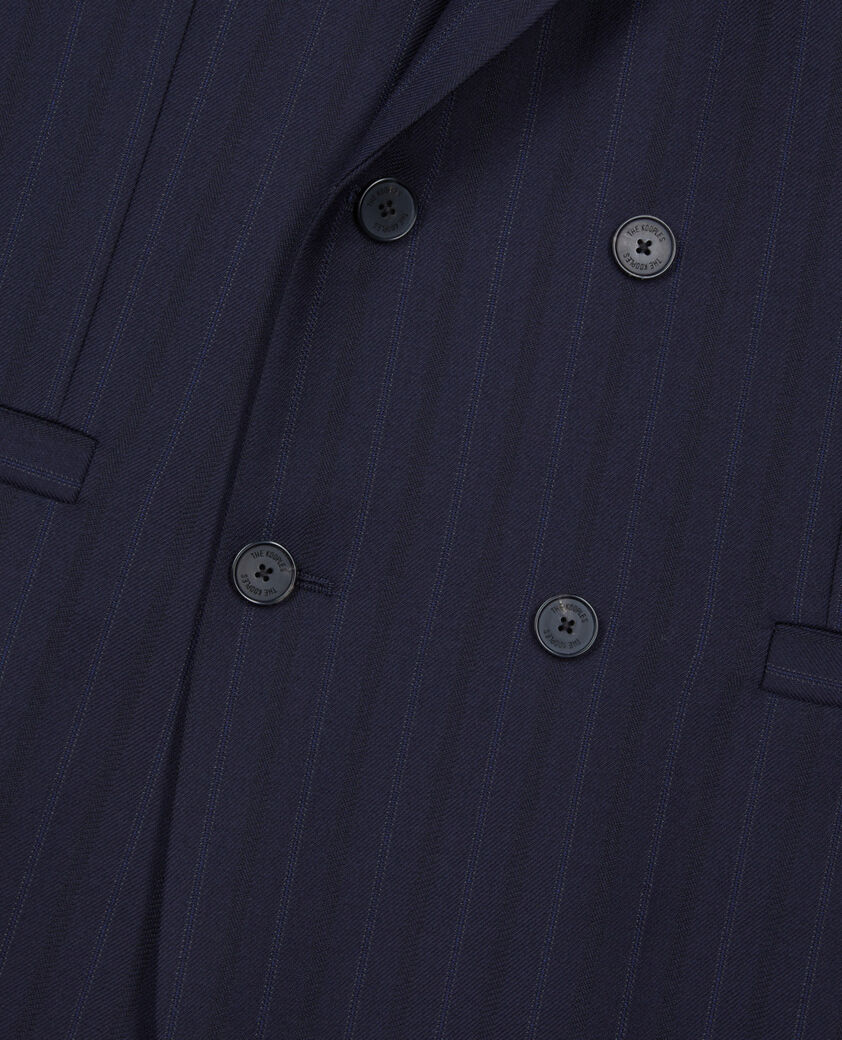 The Kooples HOMME NAVY veste de costume &agrave; rayures bleues