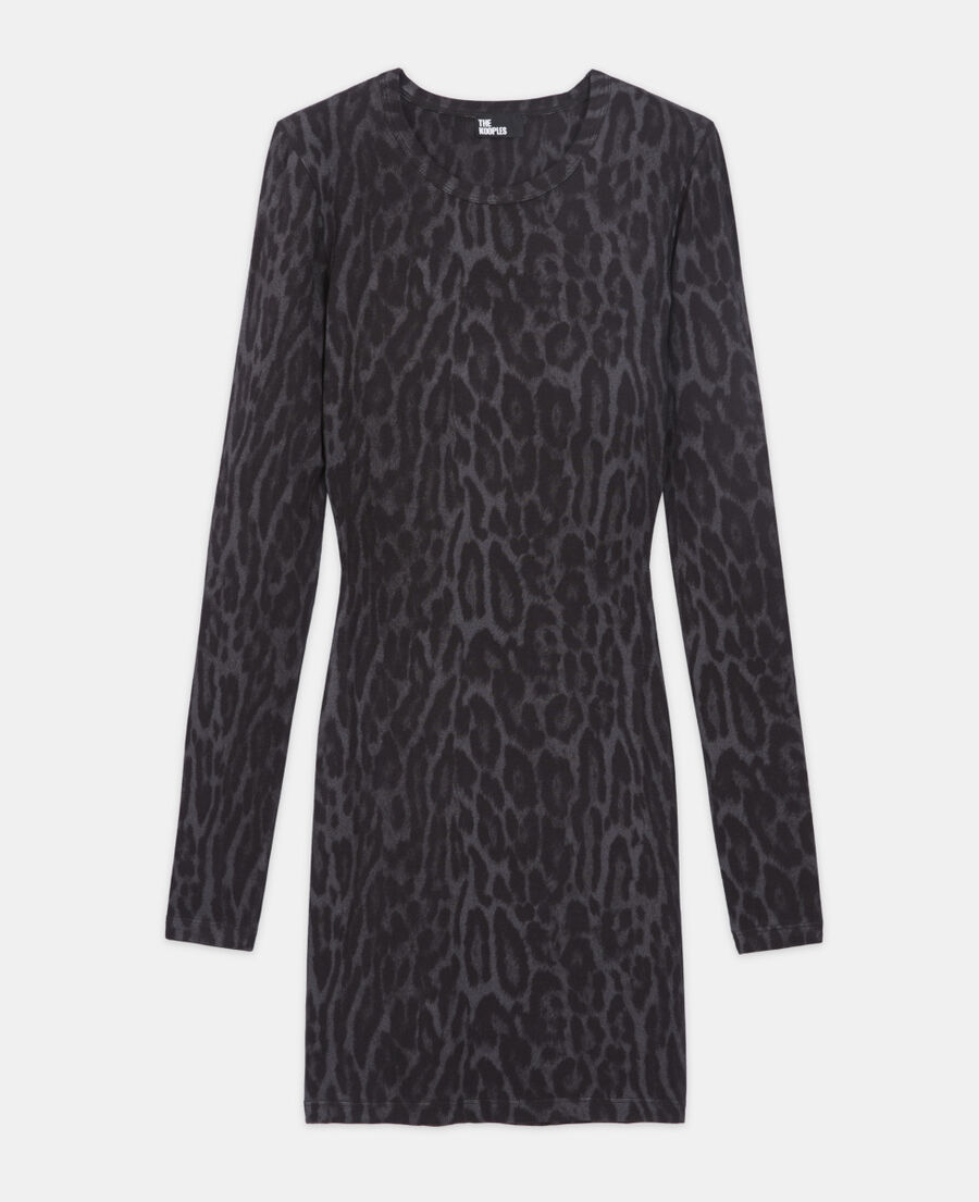 short dress with leopard print
