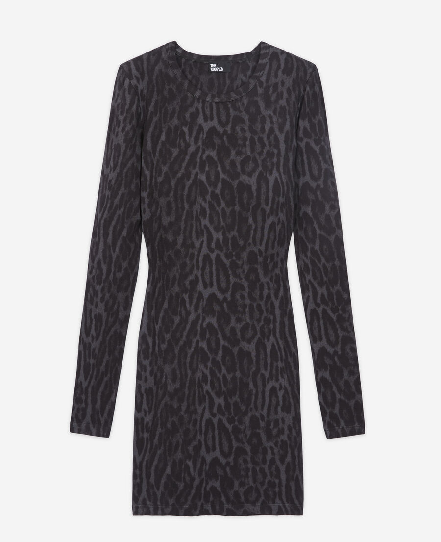 short dress with leopard print