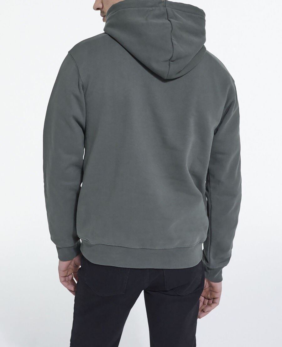 green sweatshirt