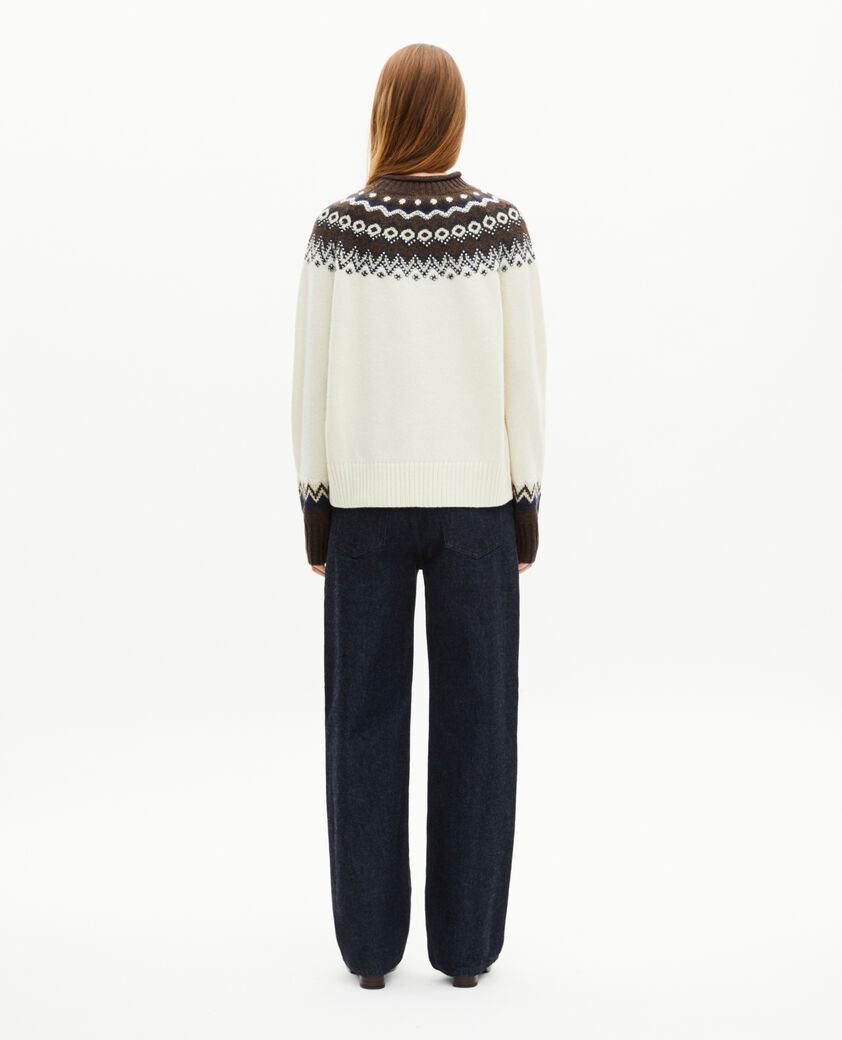 The Kooples MUJER ECRU / CAMEL jersey de mezcla de lana, crudo