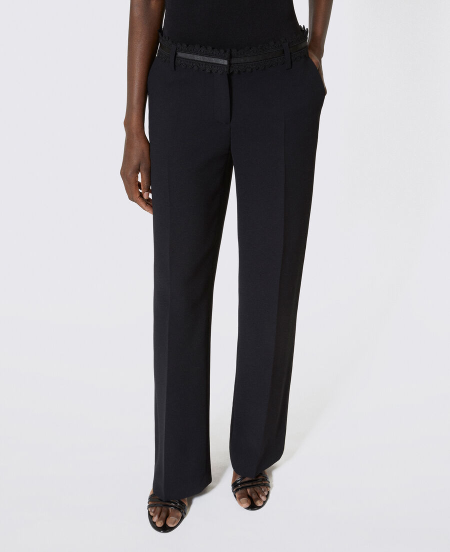 The Kooples MUJER BLACK pantalones negros de pata ancha