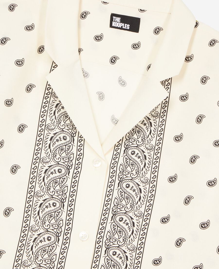 The Kooples WOMEN WHITE / BLACK ecru bandana shirt