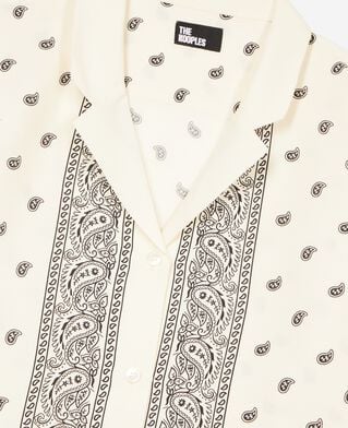 The Kooples WOMEN WHITE / BLACK ecru bandana shirt