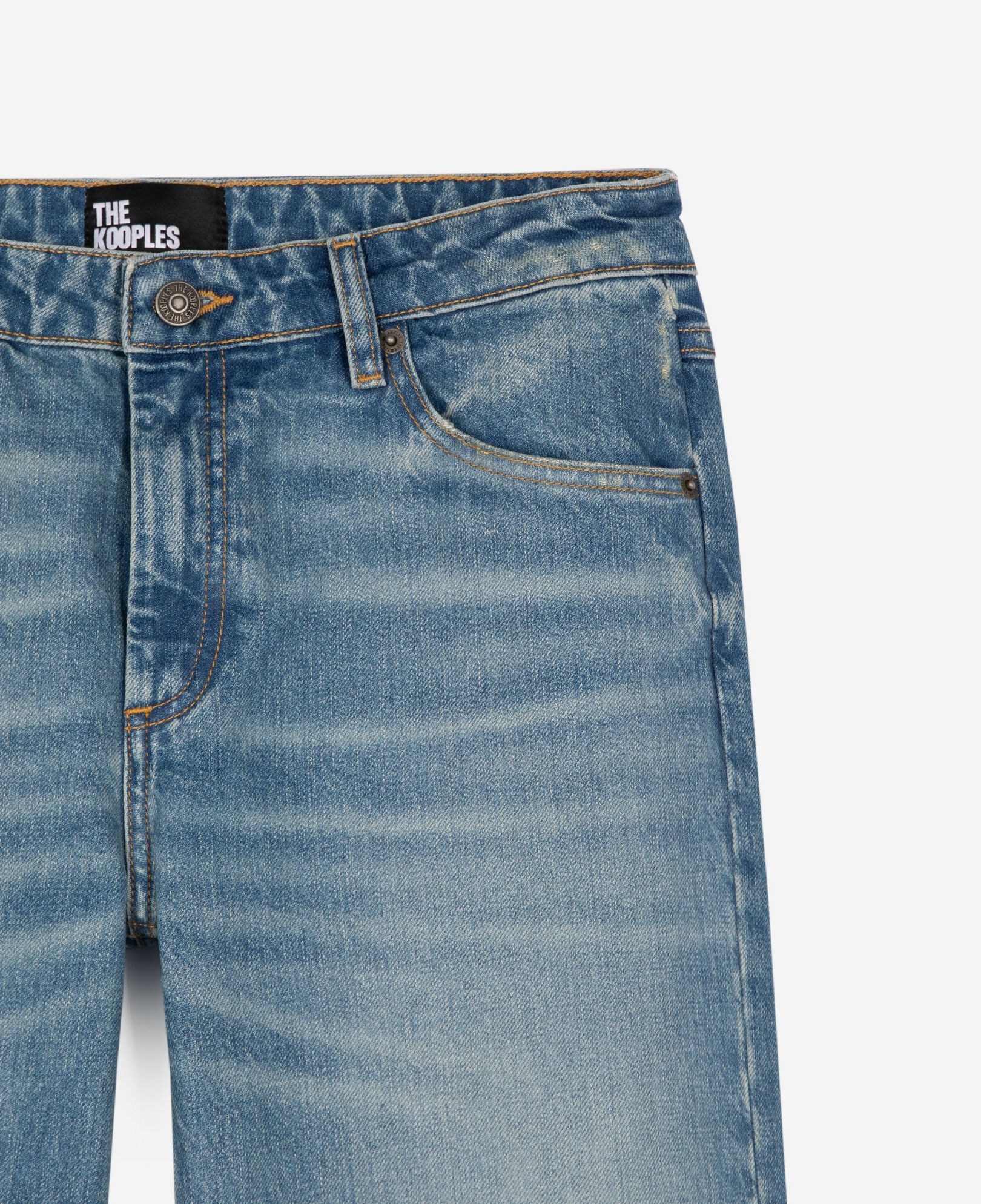 The Kooples WOMEN BABY BLUE wide-leg light blue jeans