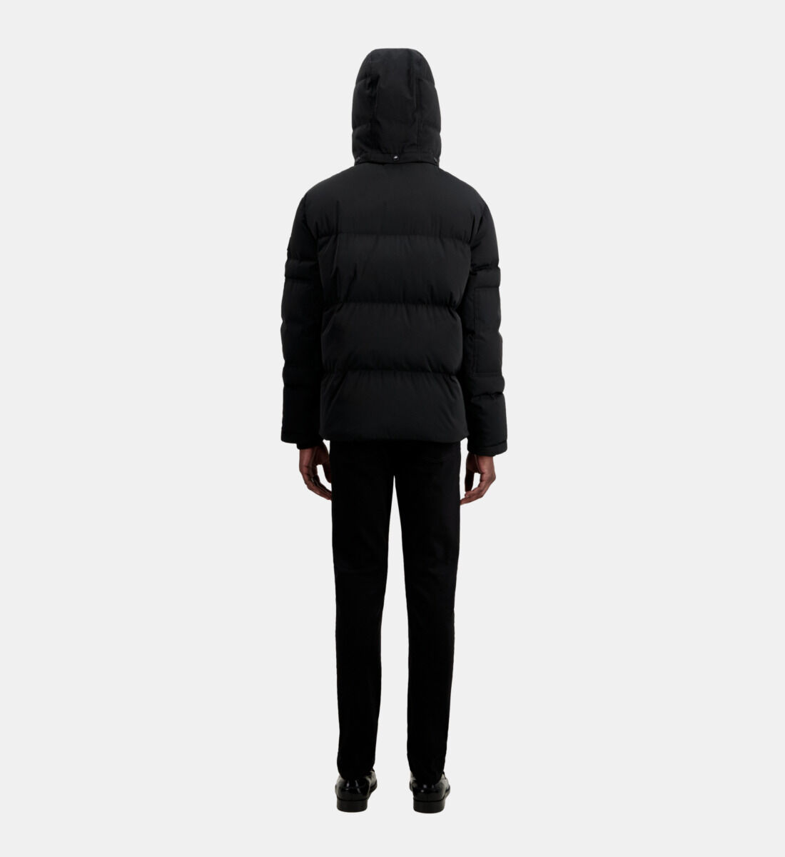 Black hooded puffer jacket The Kooples US