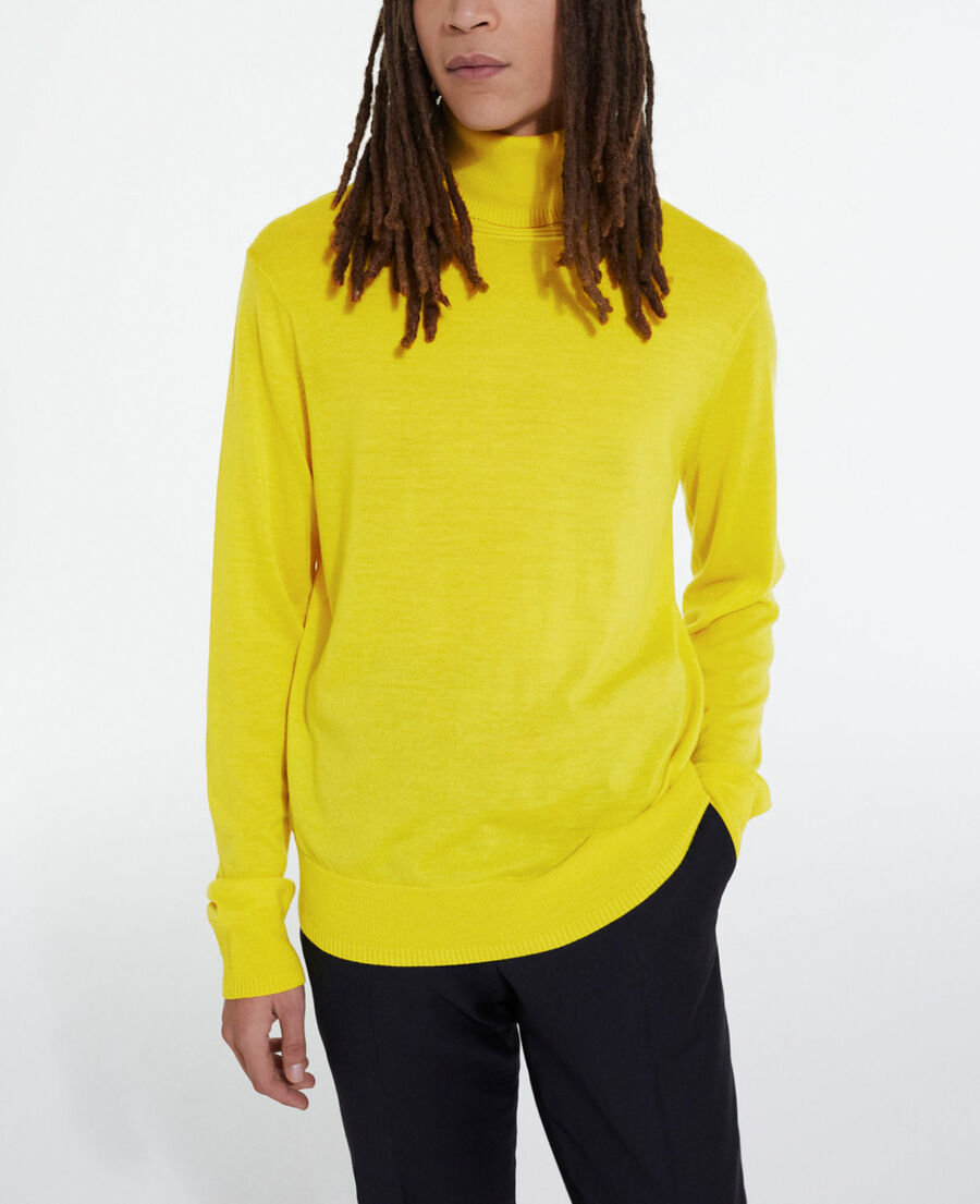 yellow merino wool sweater