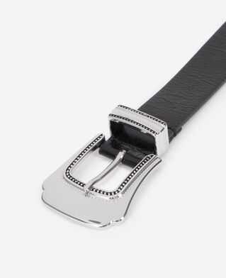 The Kooples FEMME BLACK ceinture fine en cuir noire