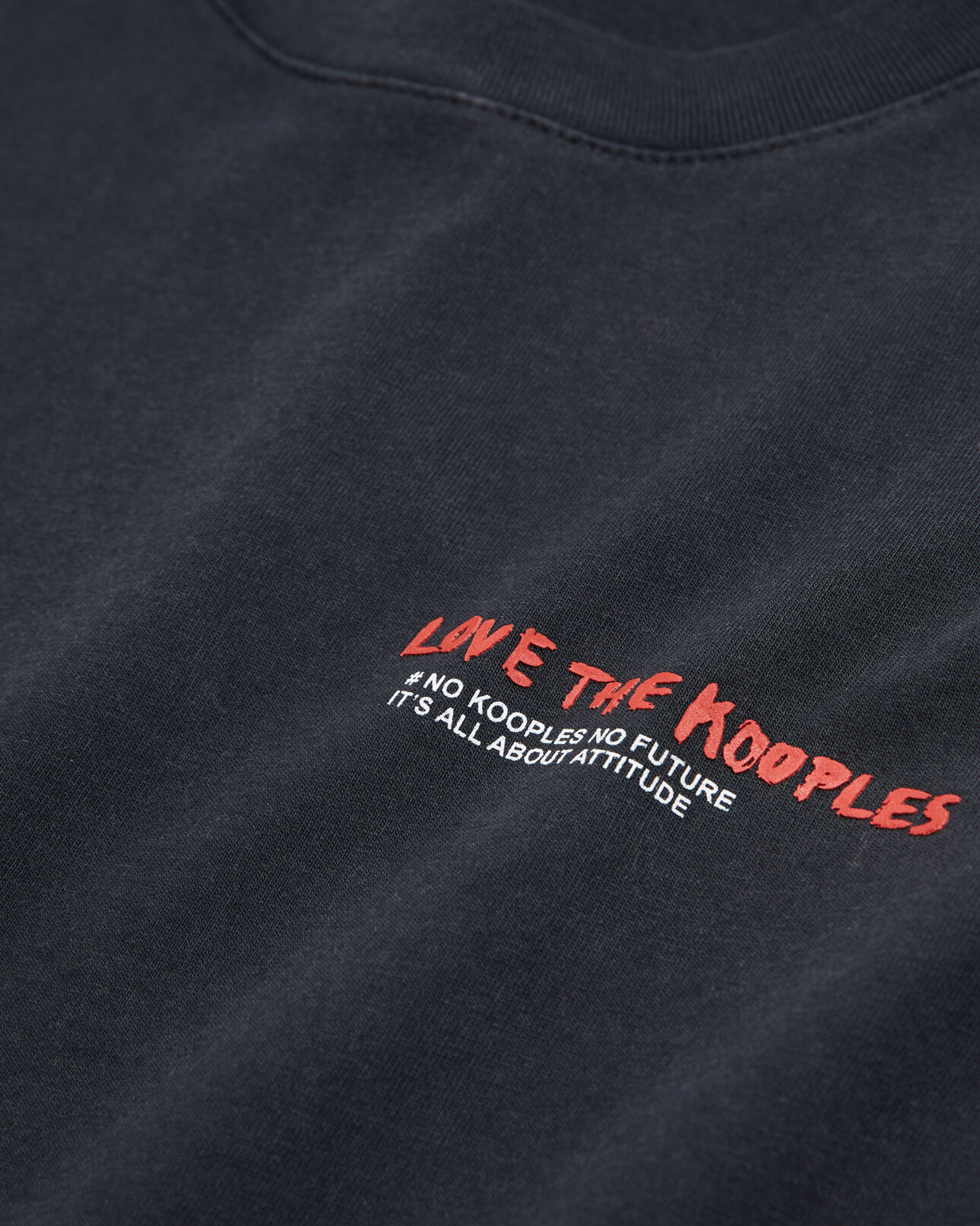 The Kooples F BLACK WASHED women's black love kooples t-shirt