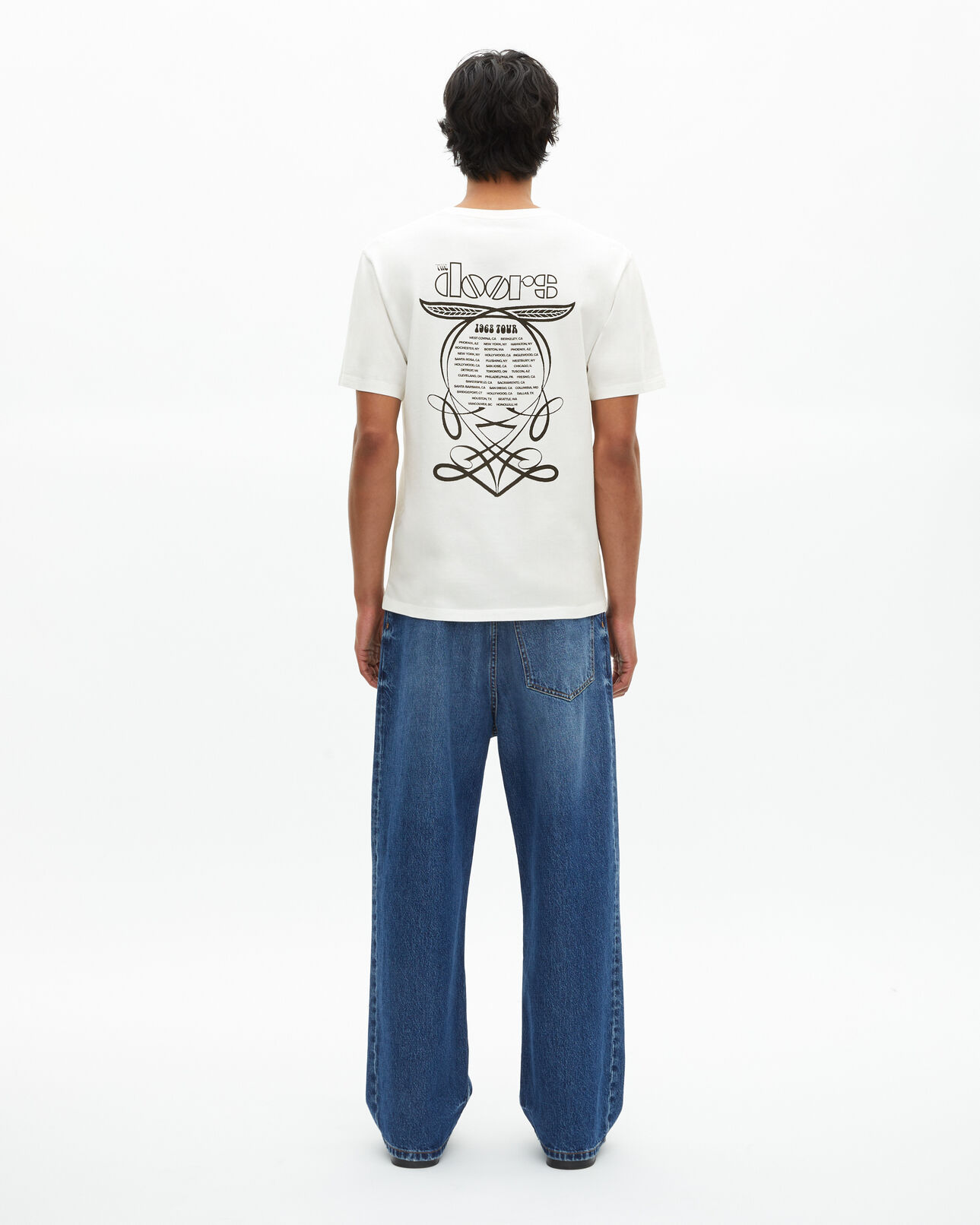 The Kooples MIXED ECRU mixed t-shirt the doors x the kooples ecru