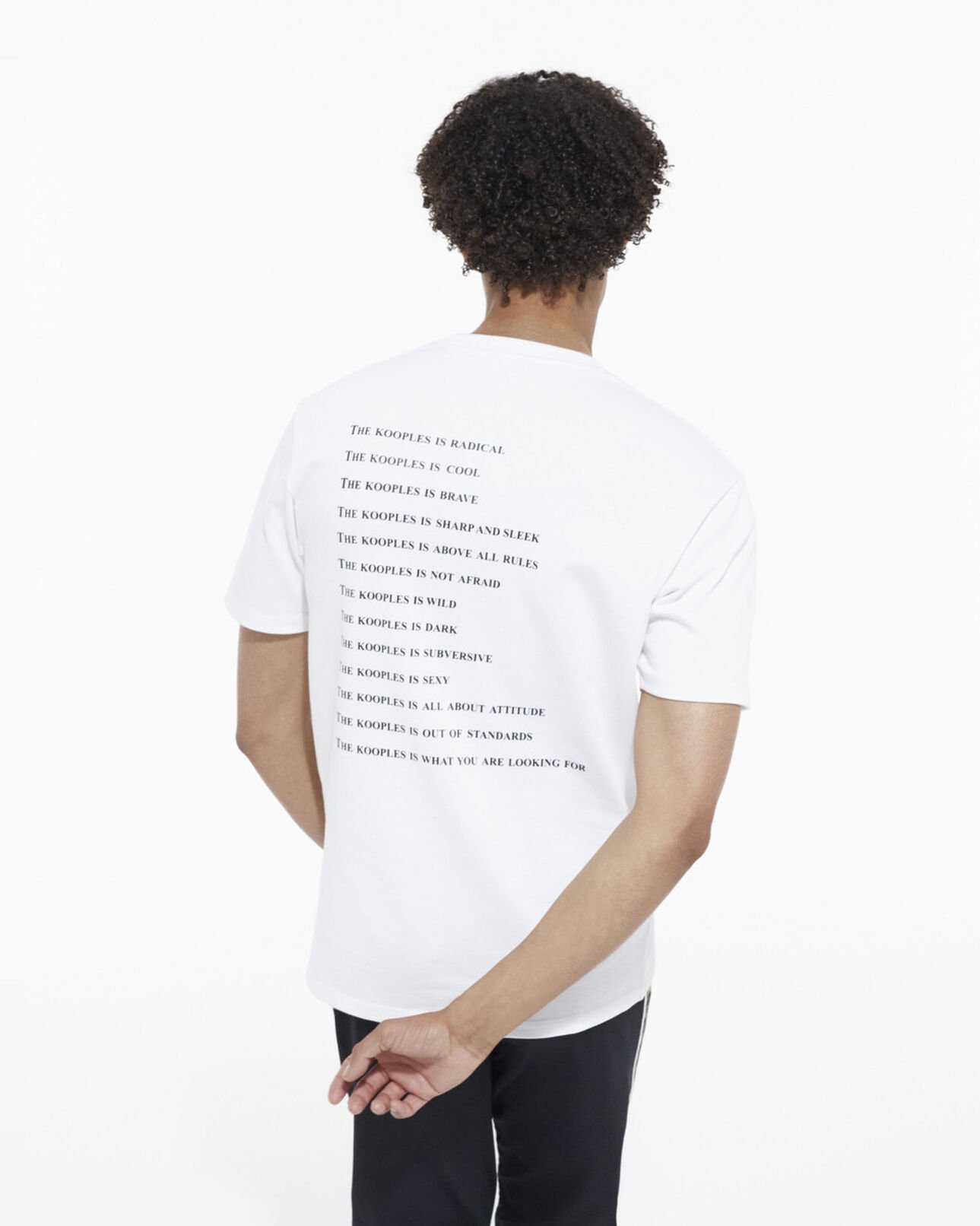 The Kooples HOMME SNOW WHITE t-shirt what is blanc et léopard