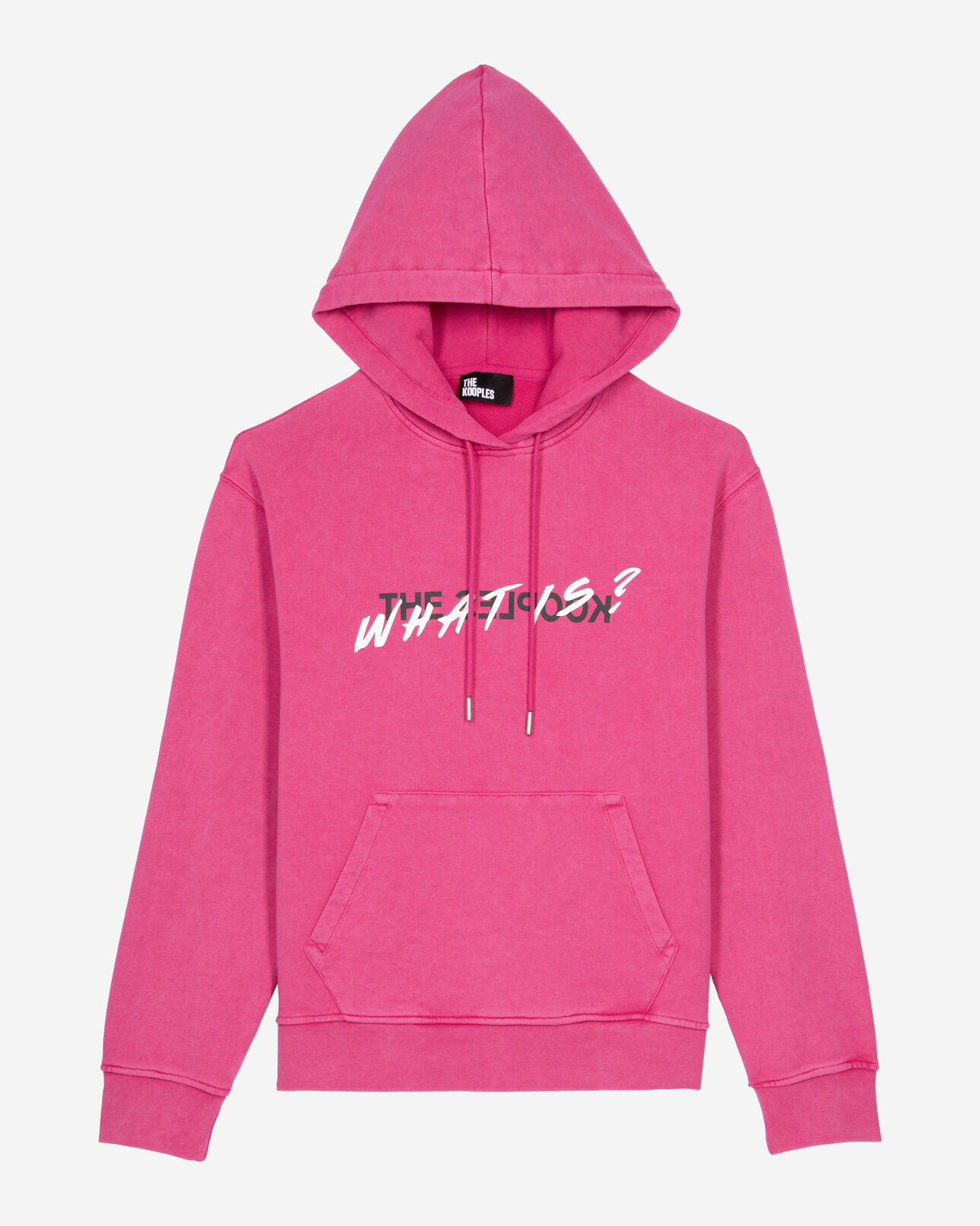 The Kooples WOMEN FUSHIA what is pink hooded sweatshirt