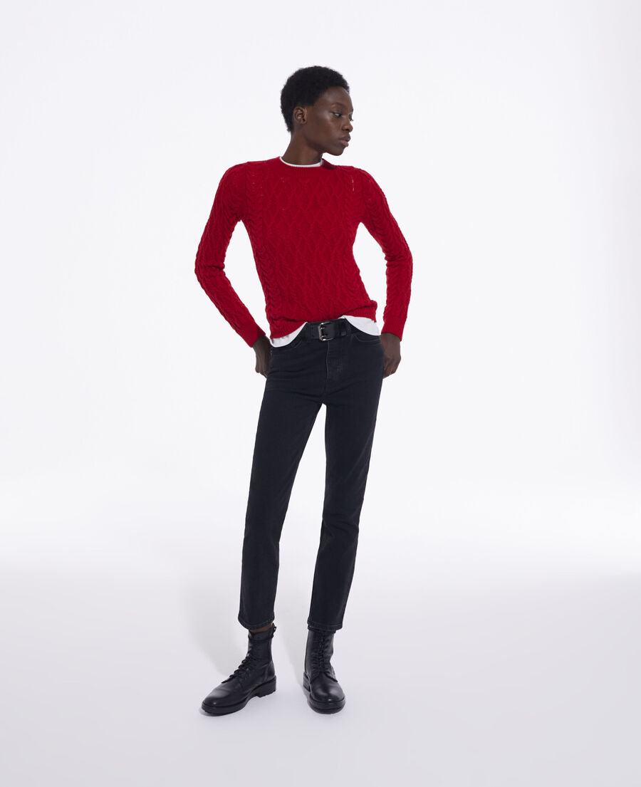 Red wool sweater | The Kooples - US