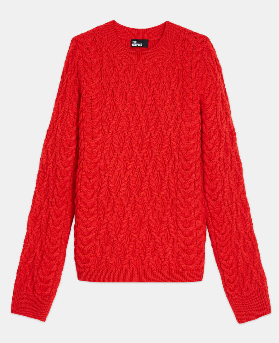 pull en laine rouge