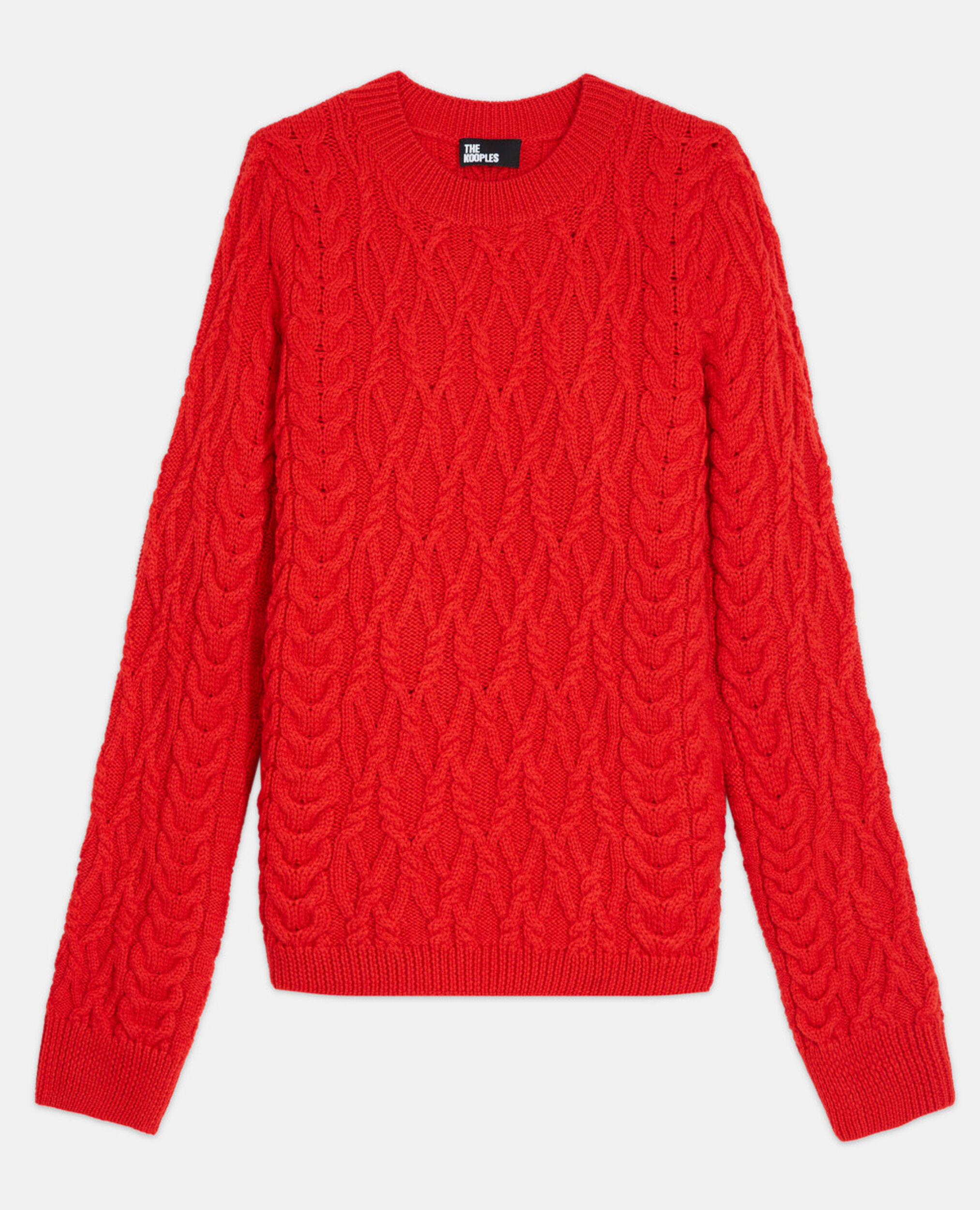 Pull en laine rouge, TANGO RED, hi-res image number null