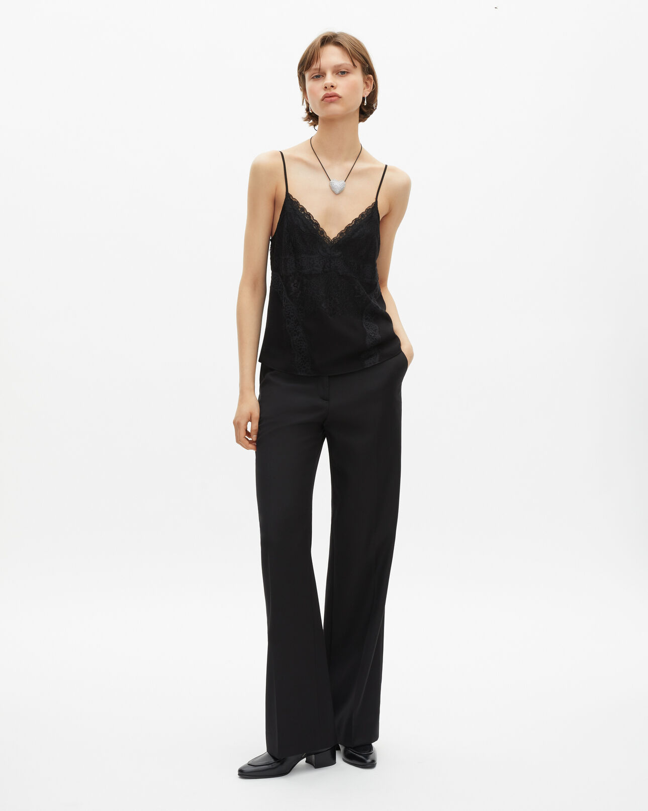 The Kooples WOMEN BLACK black lace camisole