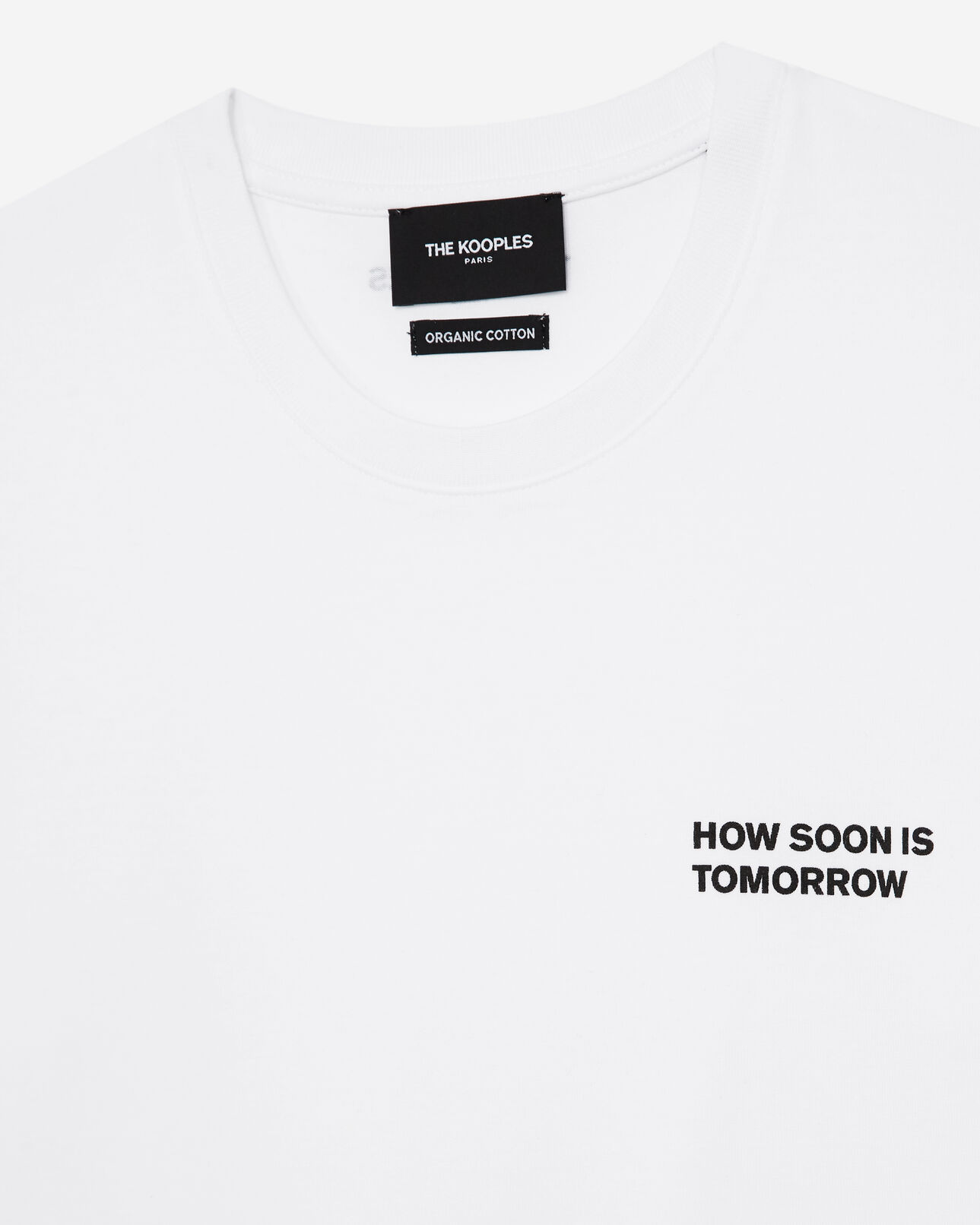 The Kooples MEN WHITE white cotton t-shirt with breast writing