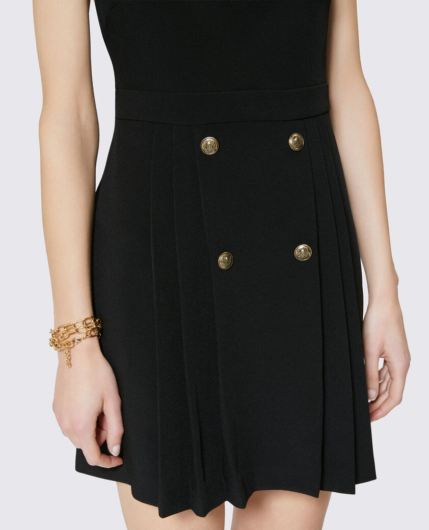 The Kooples FEMME BLACK robe courte dos crois&eacute; noire