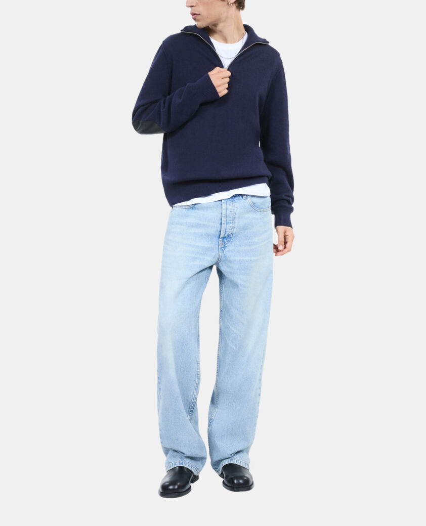 The Kooples H NAVY navy blue wool sweater