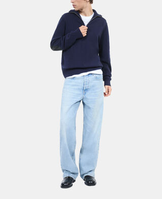 The Kooples H NAVY navy blue wool sweater